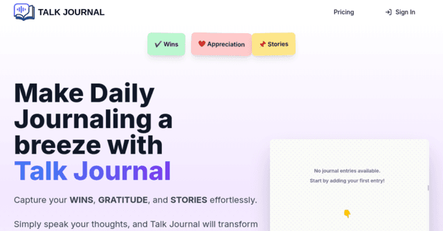 Talk Journal