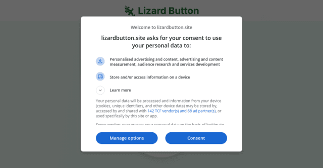 🦎 Lizard Button