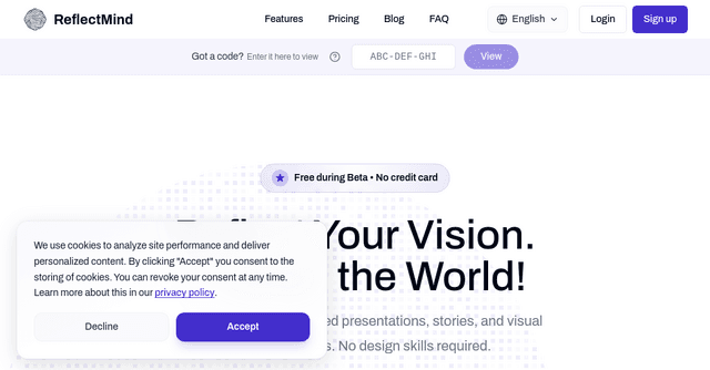 ReflectMind - AI-Powered Presentation & Visual Content Platform