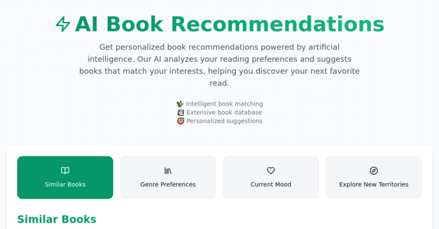 AI Book Recommendations