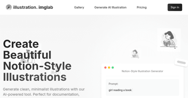 Notion style illustration generator