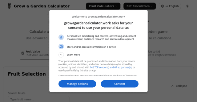 Grow a Garden Calculator new