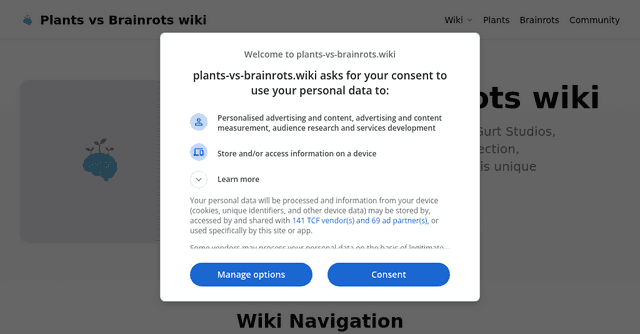 Plants vs Brainrots wiki