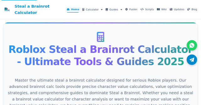Steal a Brainrot Roblox Calculator